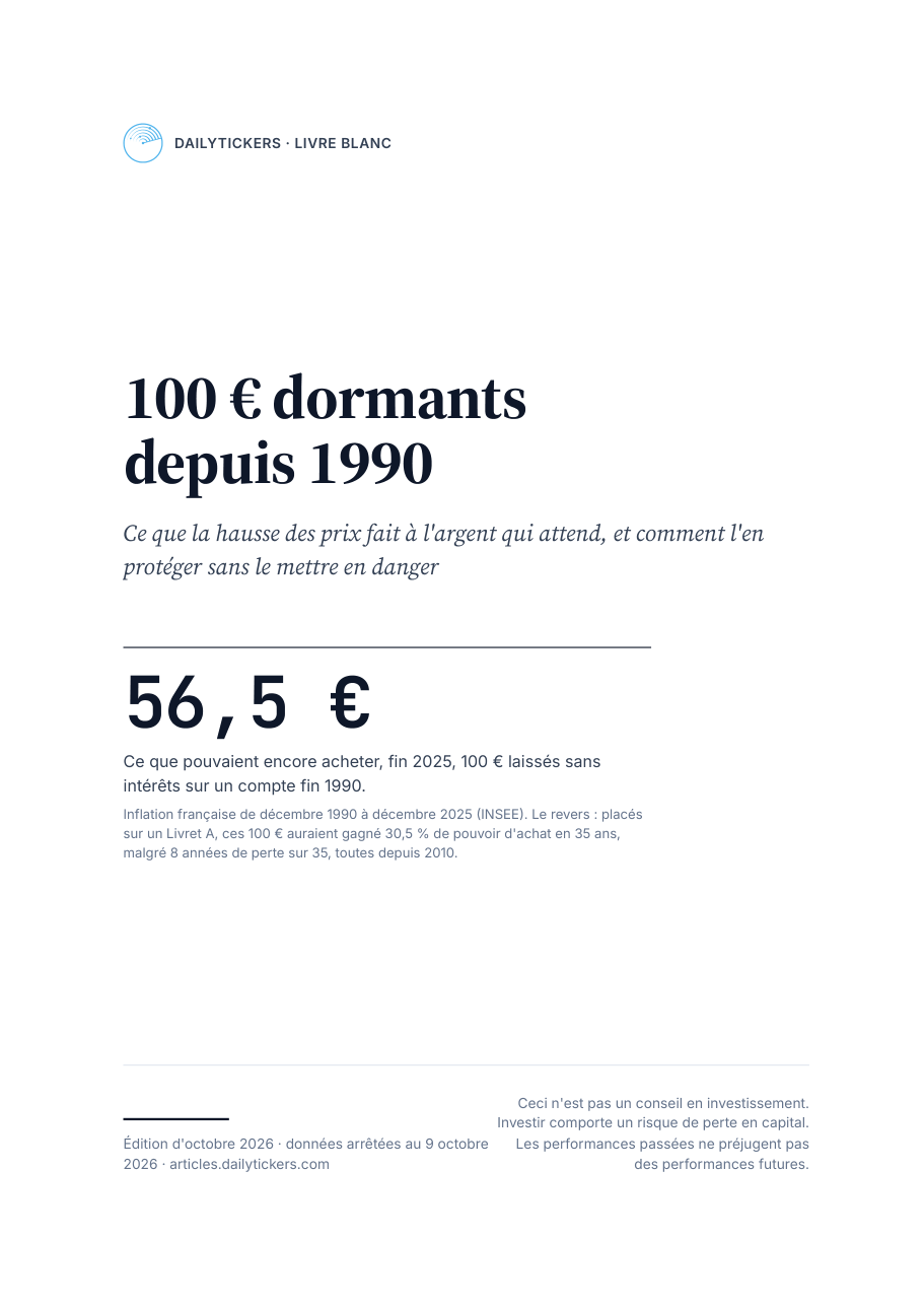 Couverture du livre blanc 100 € dormants depuis 1990