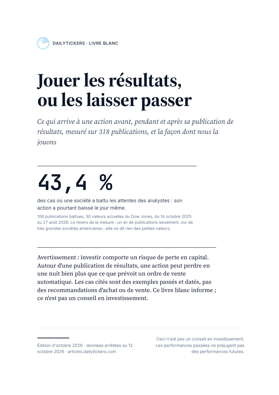 Couverture du livre blanc Jouer les résultats, ou les laisser passer