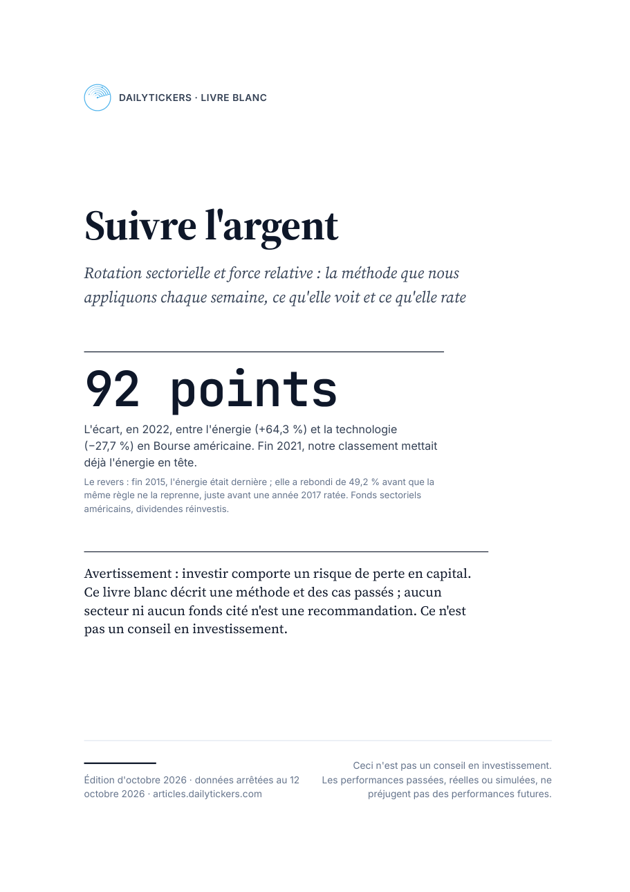 Couverture du livre blanc Suivre l'argent, rotation sectorielle et force relative